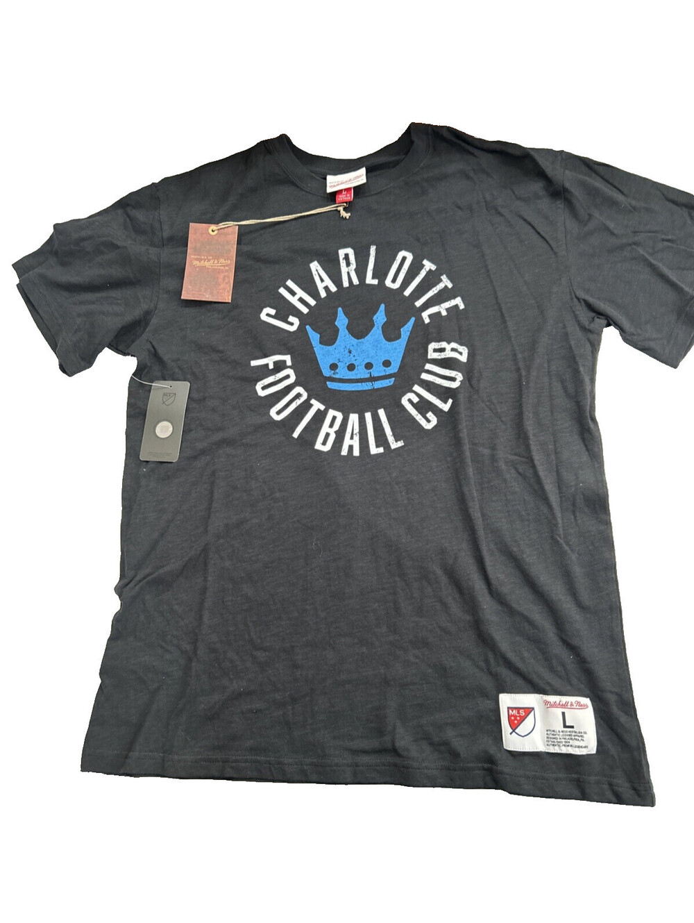 Mitchell & Ness Mens T Shirt Charlotte Football Club Large Black